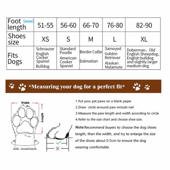 Dog Shoes, Waterproof Dog Boots, Warm Lining Nonslip Rubber Sole for Snow Winter - Picture 9 of 10